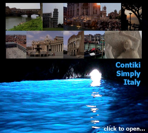 Click to open My Travels - Contiki Simply Italy